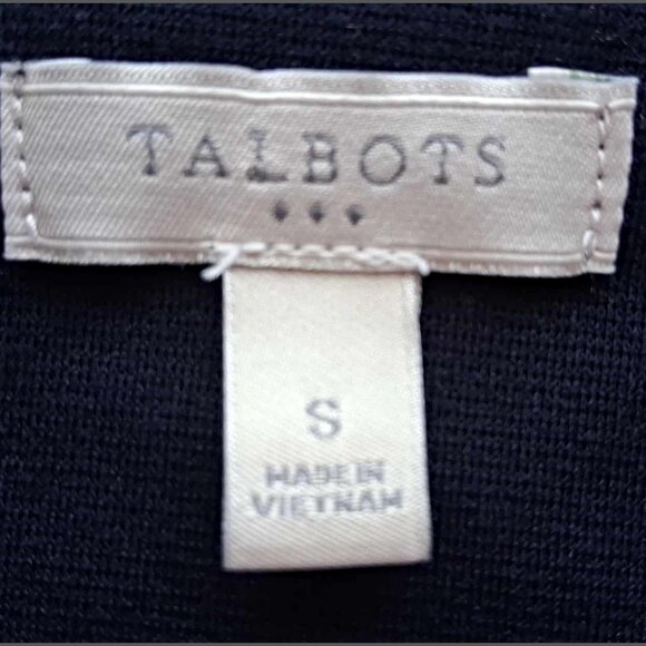 Talbots Navy Sheath Dress 3/4 Sleeve Tie Cuff Classic Workwear, Size S - Picture 3 of 6